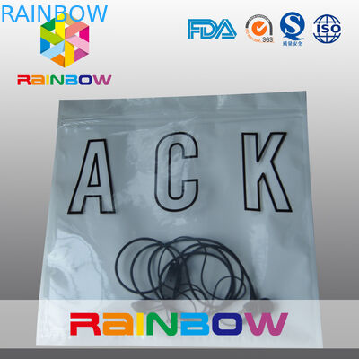 Üç Yan Mühür Şeffaf Ön Beyaz İnci Geri Anti Statik Çanta Fermuarlı