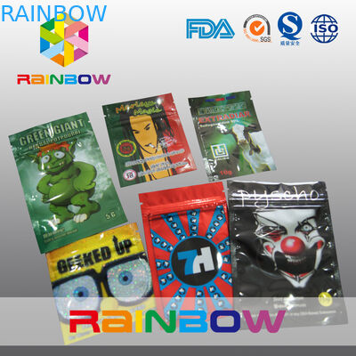 Üç Taraflı Mühür Bitkisel Tütsü Ambalajı / Baharat Potpourri Fermuarlı Çanta