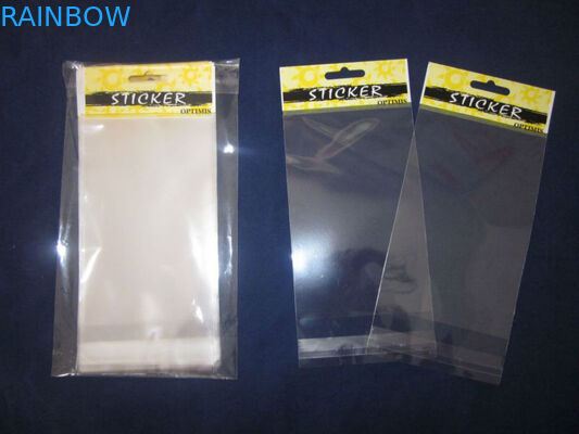 Sarı OPP Kafa Ambalaj Baskı Çanta / Delik İçin Kürdan ile OPP Cello Çanta