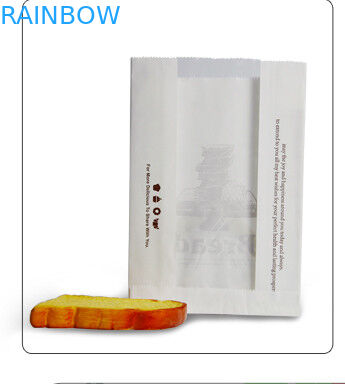 Pasta ve Peynirli Tost Paketleme için Beyaz Özel Kağıt Torbalar