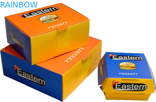 Fast Food Restoranı İçin Özel Baskılı Tasarımlı Premiium Kağıt Kutu Ambalajı