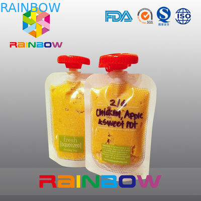 Özel Tasarım Food Grade Bebek Gıda Spout ile Kılıfı Stand Up