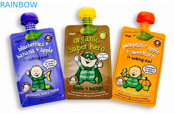 Su / İçecek, Fermuarlı Doypack için Transprent Yan Kıskaç Kılıfı