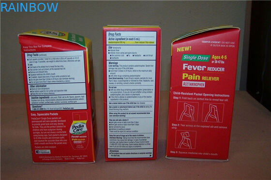 Sıcak Damgalama, Kırmızı ile Özel Oluklu Kağıt Kutu Paketleri