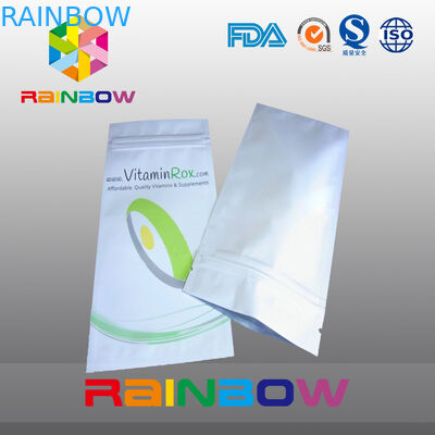 Beyaz Folyo Altlı Gıda Sınıfı Plastik Poşet Ambalaj Alüminyum Folyo Özel Baskılı