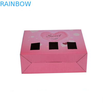 Otomatik Kapalı Hediye Kağıt Kutu Ambalajı, Oluklu Mukavva Kutu Pencereli