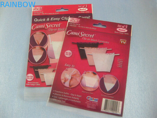 Kırmızı Plastik Plastik Torbalar, Sutyen, Kadın İç Çamaşırı İçin Cami Gizli Çantası Paketleme