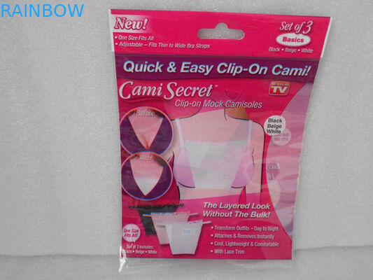 Kırmızı Plastik Plastik Torbalar, Sutyen, Kadın İç Çamaşırı İçin Cami Gizli Çantası Paketleme