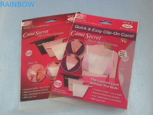 Kırmızı Plastik Plastik Torbalar, Sutyen, Kadın İç Çamaşırı İçin Cami Gizli Çantası Paketleme