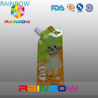 Özelleştirilmiş Baskılı Sıvı ambalajlama için tekrar kullanılabilir emzikli kese