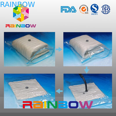 Yorgan sıkıştırılmış gıda vakum mühür çanta / Costom plastik vakumlu saklama torbaları temizleyin