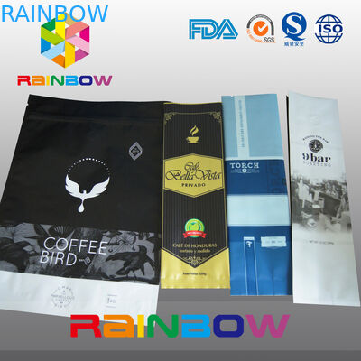 Grassing valf ile Mat Siyah Daimi Tipi Coffee Bean Folyo Kılıfı Ambalaj Torbaları