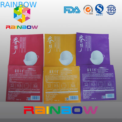 Gözyaşı Notch Üç Yüz Seal Kozmetik Ambalaj Torbaları, Yüz Maskesi Kılıfı