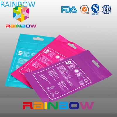 Logolu Doku / Baskılı Selofan Çanta için Yapıştırıcı Strip ile OPP Header Çantalar