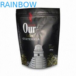 Fermuar, Kahverengi Kahve Çantaları Gıda Torbaları ile Matt Alüminyum Folyo Kahve Çantası Stand Up