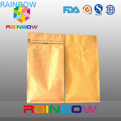 Alt köşebent stand ile kahve paketleme için kilitli çanta ayağa