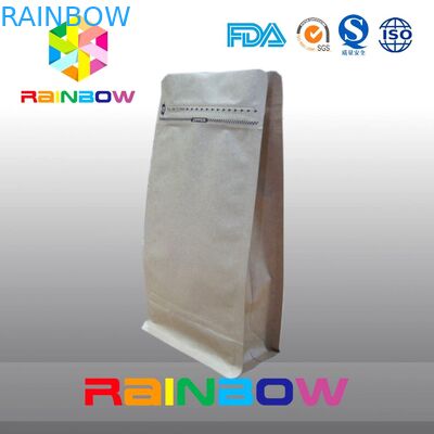 Alt köşebent stand ile kahve paketleme için kilitli çanta ayağa