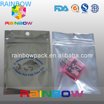 Özelleştirilmiş Baskı Karşıtı Statik Astarlı Folyo Çanta, Elektronik Parçalar Ambalaj Torbası