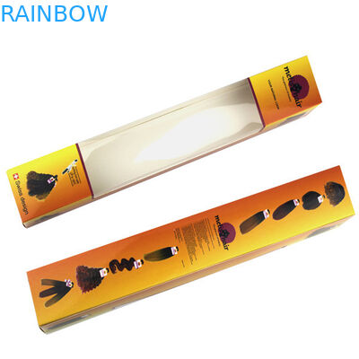 Saç uzatma kağıt kutusu açık pencereli ambalaj, saç uzatma kağıt kutusu