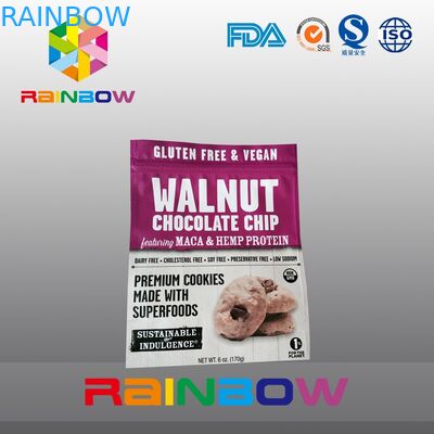 Mat Yumuşak Yüzey Plastik Kese Ambalaj Çerezleri Doypack Kilitli Torba