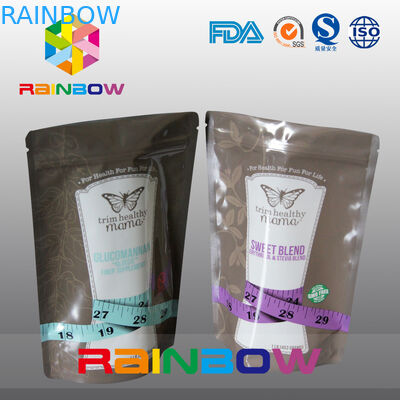 PET / PE laminatlı malzeme kendiliğinden duran plastik kese şeker paketleme