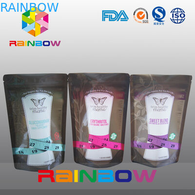 Plastik kilitli alt köşebent çanta şeker / şeker / baharat paketleme