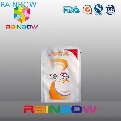 Plastik tek kullanımlık şampuan paketleme kavrama mühür çantalar gözyaşı çentikli