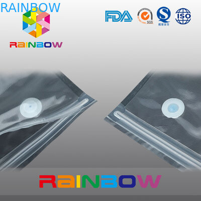 Poli vakum doku gıda saklama çantası / kaymak fermuarlı gıda vakum mühür torbaları