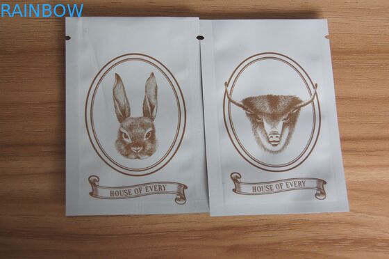 Baharat / Tohum / Bitkisel Insence Ambalaj için Matt Beyaz Mini Kilitli Kavrama Seal Çanta