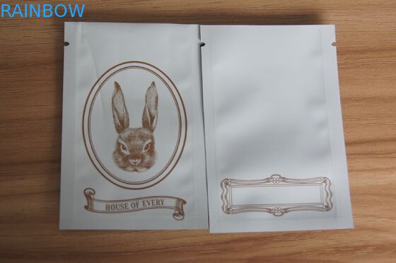 Baharat / Tohum / Bitkisel Insence Ambalaj için Matt Beyaz Mini Kilitli Kavrama Seal Çanta