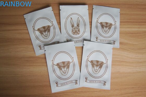 Üç Yan Mühür Tohum Paketleme Torbaları / Mat Beyaz Kavrama Contası Spice Potpourri Torbası