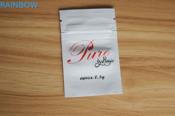 Shining Beyaz Küçük Kilitli Gübre Ambalaj Plastik Büyüyen Bitkiler Için Kendinden Mühür Çanta Takım