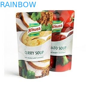 Köri Çorbası / Suya Dayanıklı Köri Çorbası Çantası İçin Kendiliğinden Duran Gıda Kılıfı Ambalajı