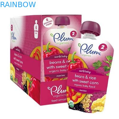 Kendiliğinden Duran Plastik Torbalar Paketleme Musluğu Torbalar Yoğurt Paketleme Bebek Mama Torbaları