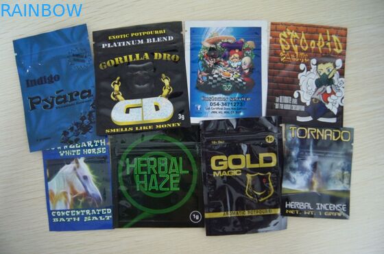 Araştırma hapı poşet / araştırma toz torbası / fermuarlı bitkisel tütsü çantası