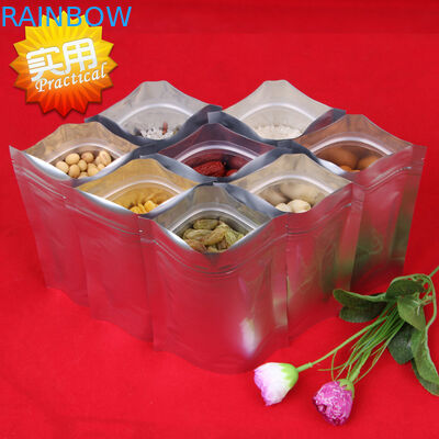 Folyo Lamine Plastik Torbalar Ambalaj Yeniden Kapatılabilir Mylar Kilitli Çanta Kırmızı Mylar Fermuarlı Çanta