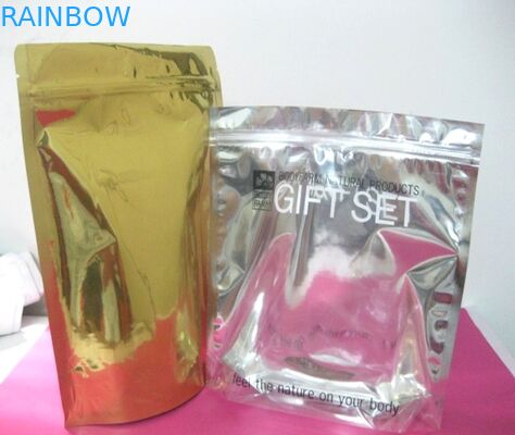 Mat Yüzey Stand Up Kozmetik Çantaları / İnci Tozu Paketleme Torbaları Kilitli