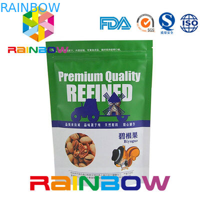 Özelleştirilmiş Baskılı Doy Paketi Fındık Kese Ambalaj Fermuar Ve Gözyaşı Çentik