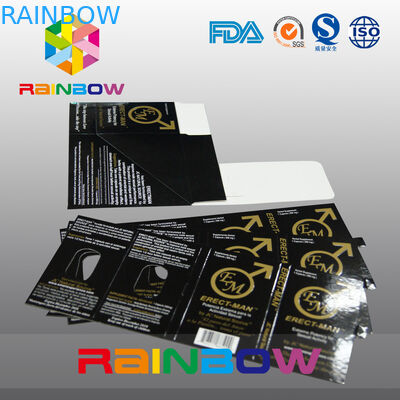 Etkisi Özelleştirilmiş Tasarımı ile% 100 ERECT-MEN Seks Hapı Ambalaj Kağıt Kutusu