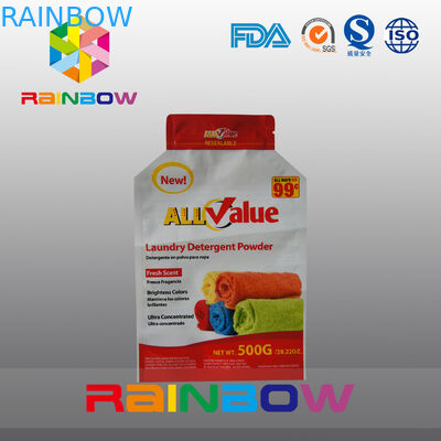 500g Çamaşır Deterjanı Tozu / Çamaşır Tozu İçin Özel Baskı Plastik Ambalaj Torbası