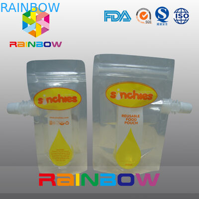 Sıvı Suyu Kese Stand Up, fermuarlar torbalar gravür baskı içmek