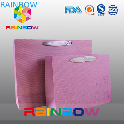 Hediye / Giysi / Alışveriş İçin İpli Kare Altlı Özelleştirilmiş Kağıt Torbalar