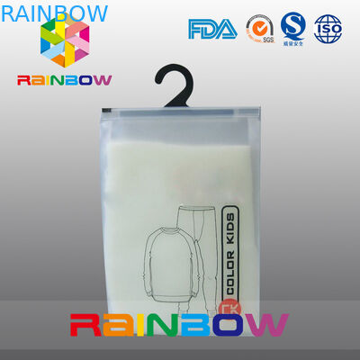 Buzlu PVC Plastik Torbalar Ambalaj Çocuklar İçin Asılı Çanta