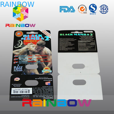 Cinsel Haplar İçin Özelleştirilmiş Kağıt Blister Kartı Ambalaj Kağıt Kartı