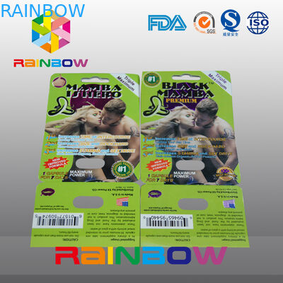 Cinsel Haplar İçin Özelleştirilmiş Kağıt Blister Kartı Ambalaj Kağıt Kartı