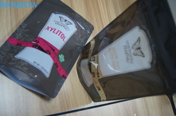 Stand Up Plastik Protein Tozu / Şeker / Tatlandırıcı Özel Paketleme Çantası Kilitli