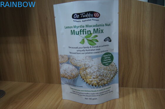 Stand Up Plastik Protein Tozu / Şeker / Tatlandırıcı Özel Paketleme Çantası Kilitli