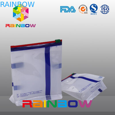 Gıda Ambalaj için Slide Kilitli Özel Boyut Beyaz Qual Seal Düz Tabanlı Dirsek Kılıfı