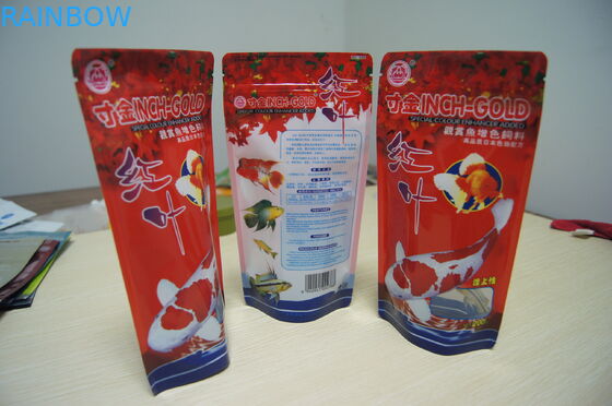 Canlı Baskılı Stand Up Zip Kilit Alüminyum Folyo Balık Yemi Pet Gıda Ambalaj Kılıfı