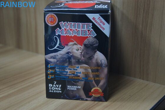 Seks Geliştirme Hapları Ekran Kağıt Kutusu Ve Kartları Siyah Panter Kutuları